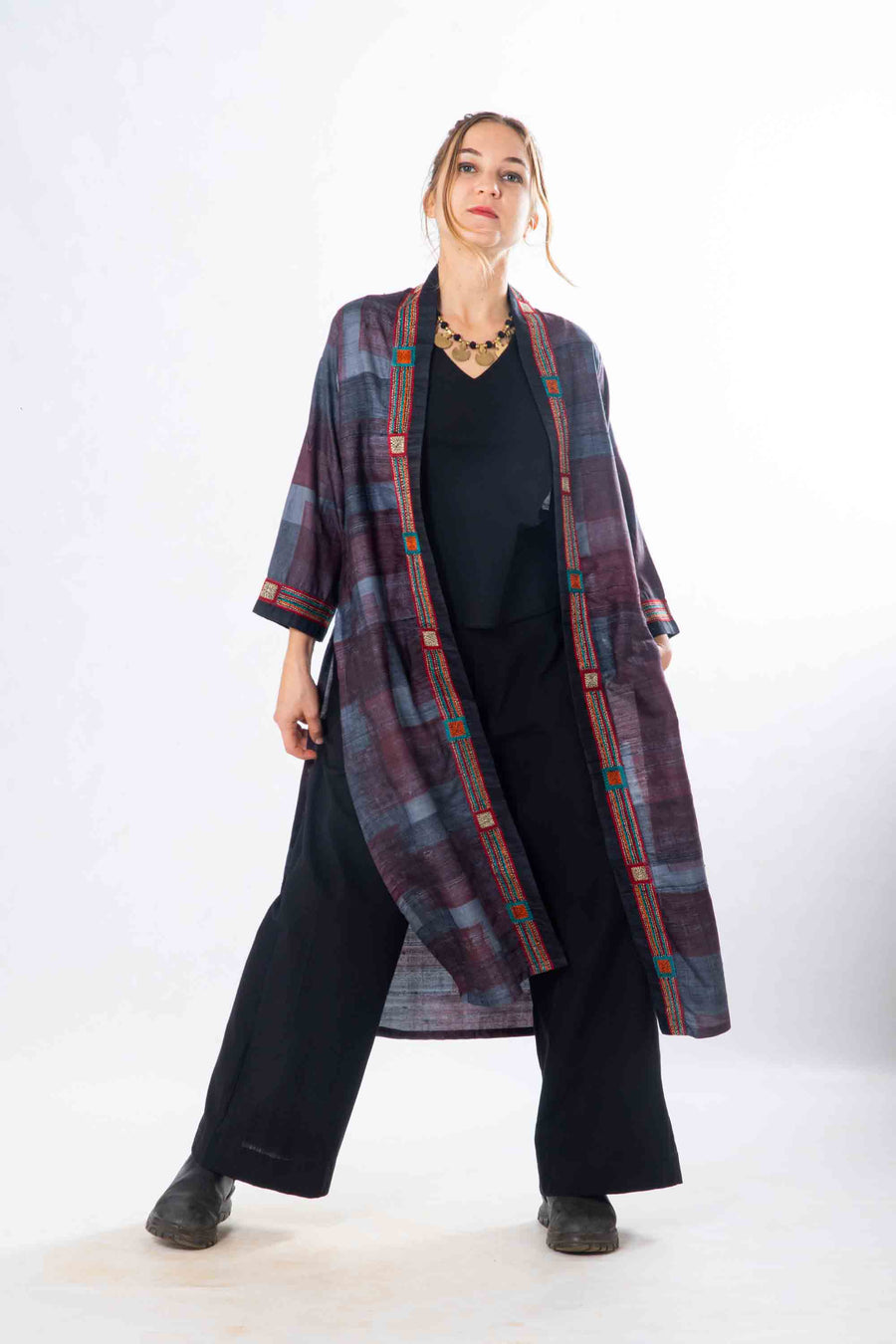 Kantha Silk Embroidred Jacket