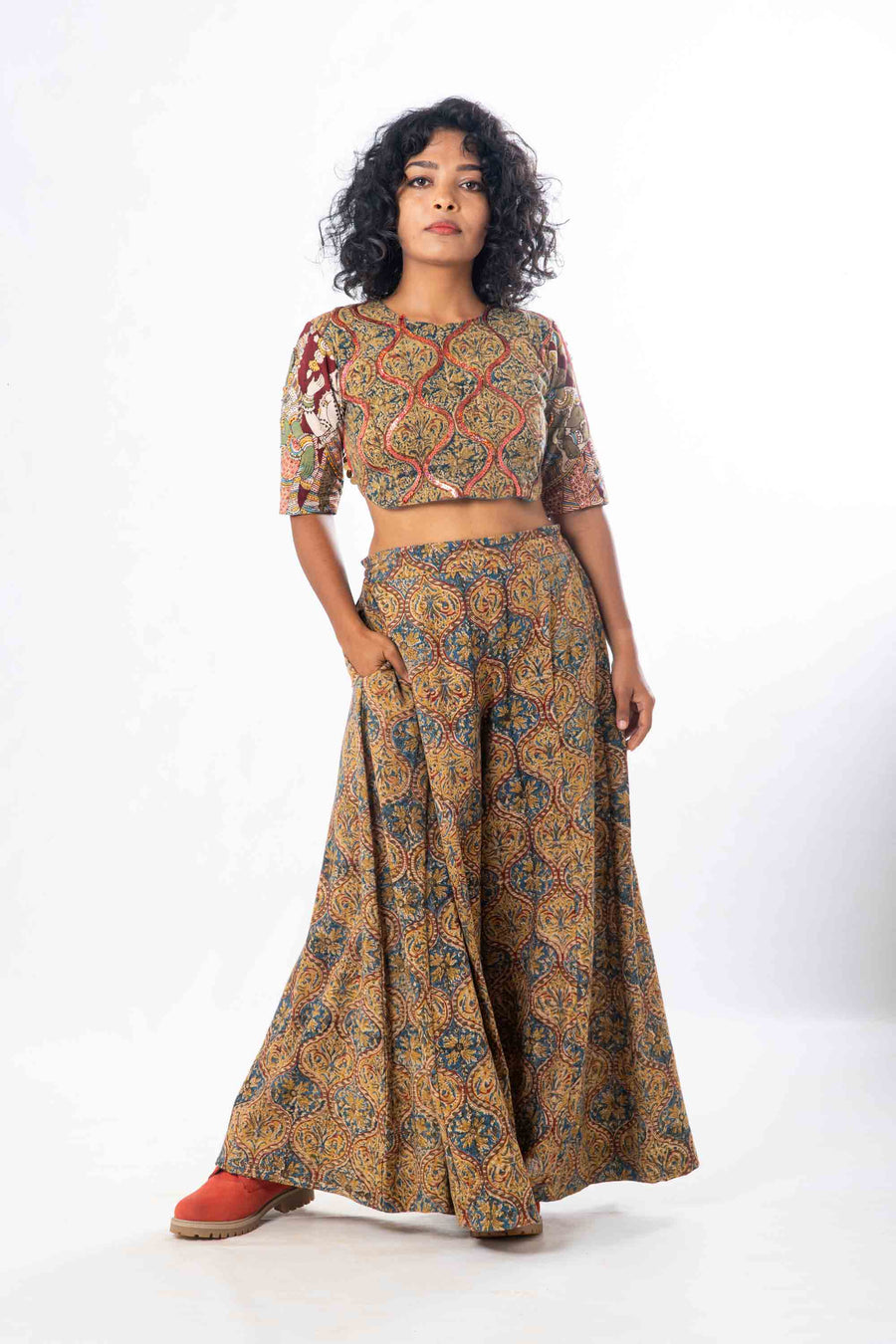 Set of 2- Illa Kalamkari Palazzo & Blouse