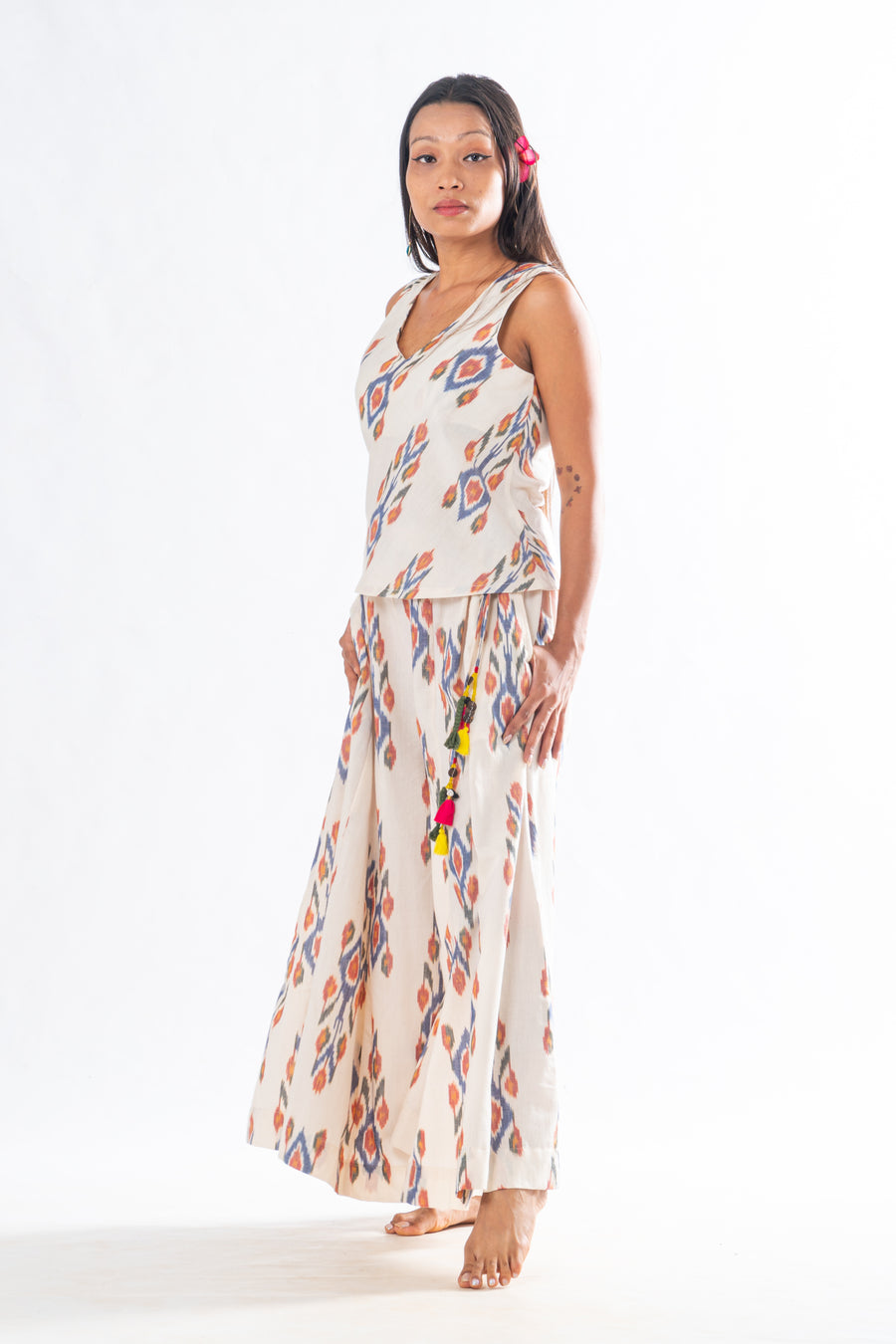 ikat print dress design