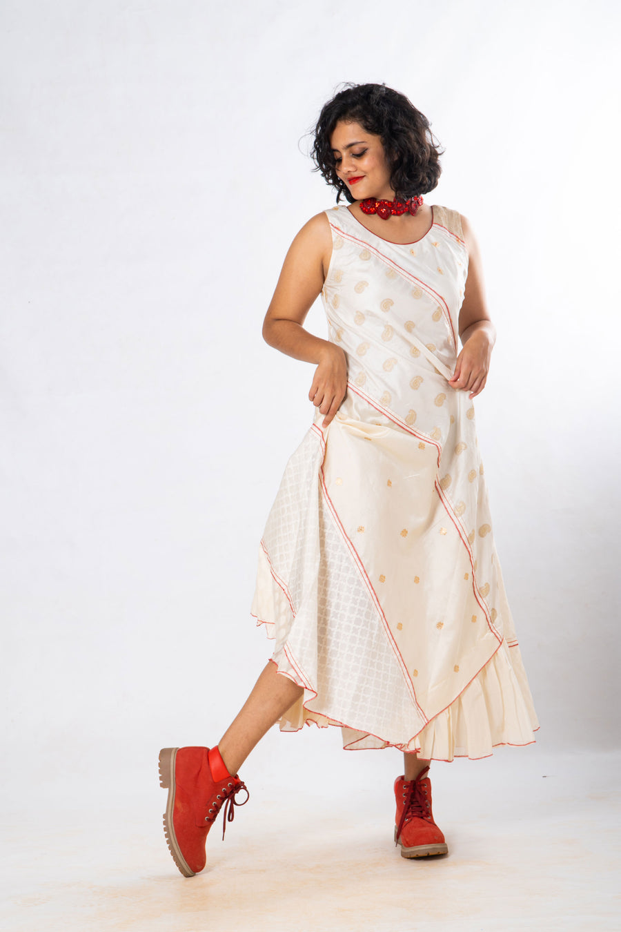 Upcycled Silk Dress - AARNAVI