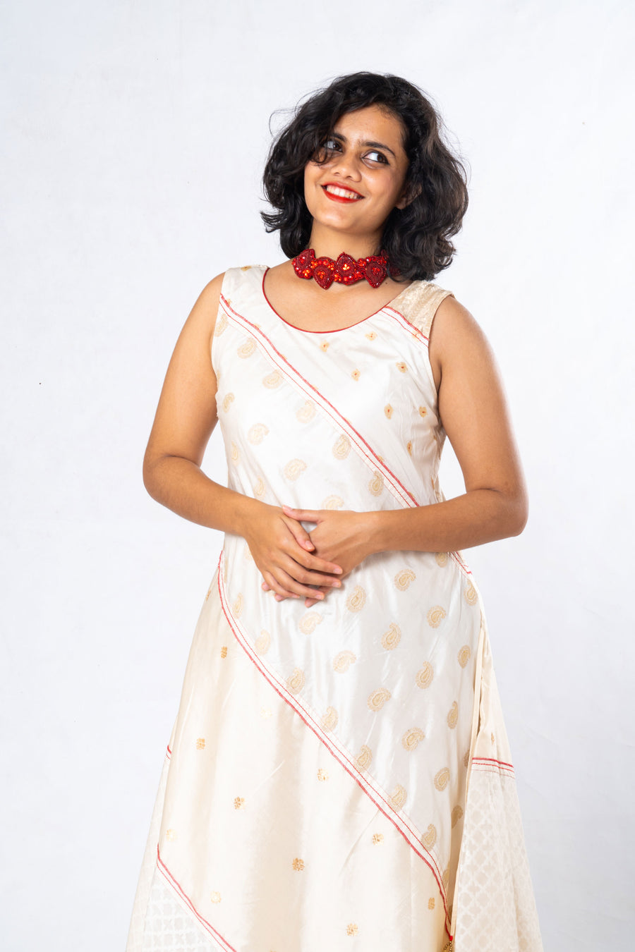 Upcycled Silk Dress - AARNAVI