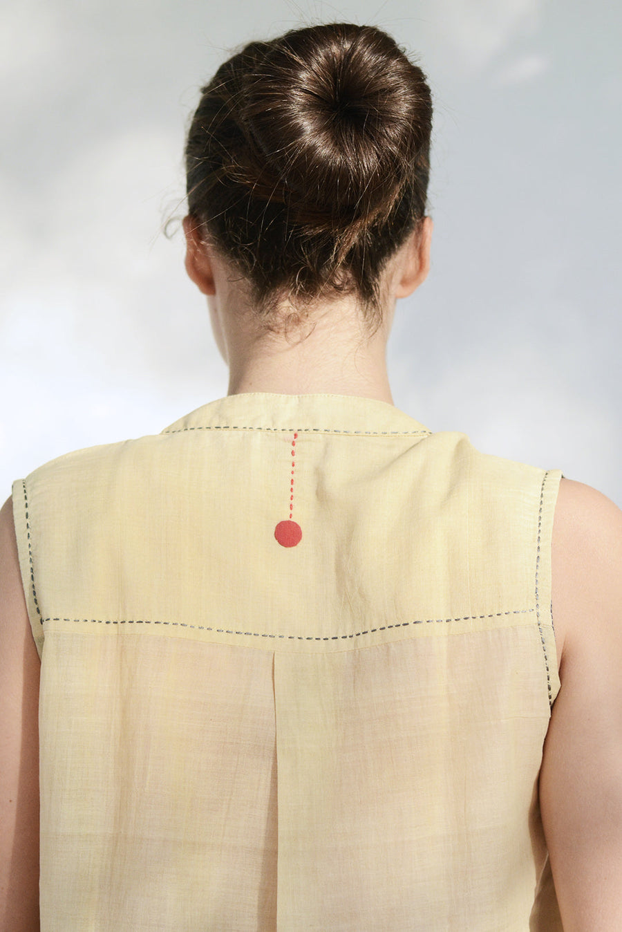 Neem dyed Organic Cotton Top - AHELI - Upasana Design Studio