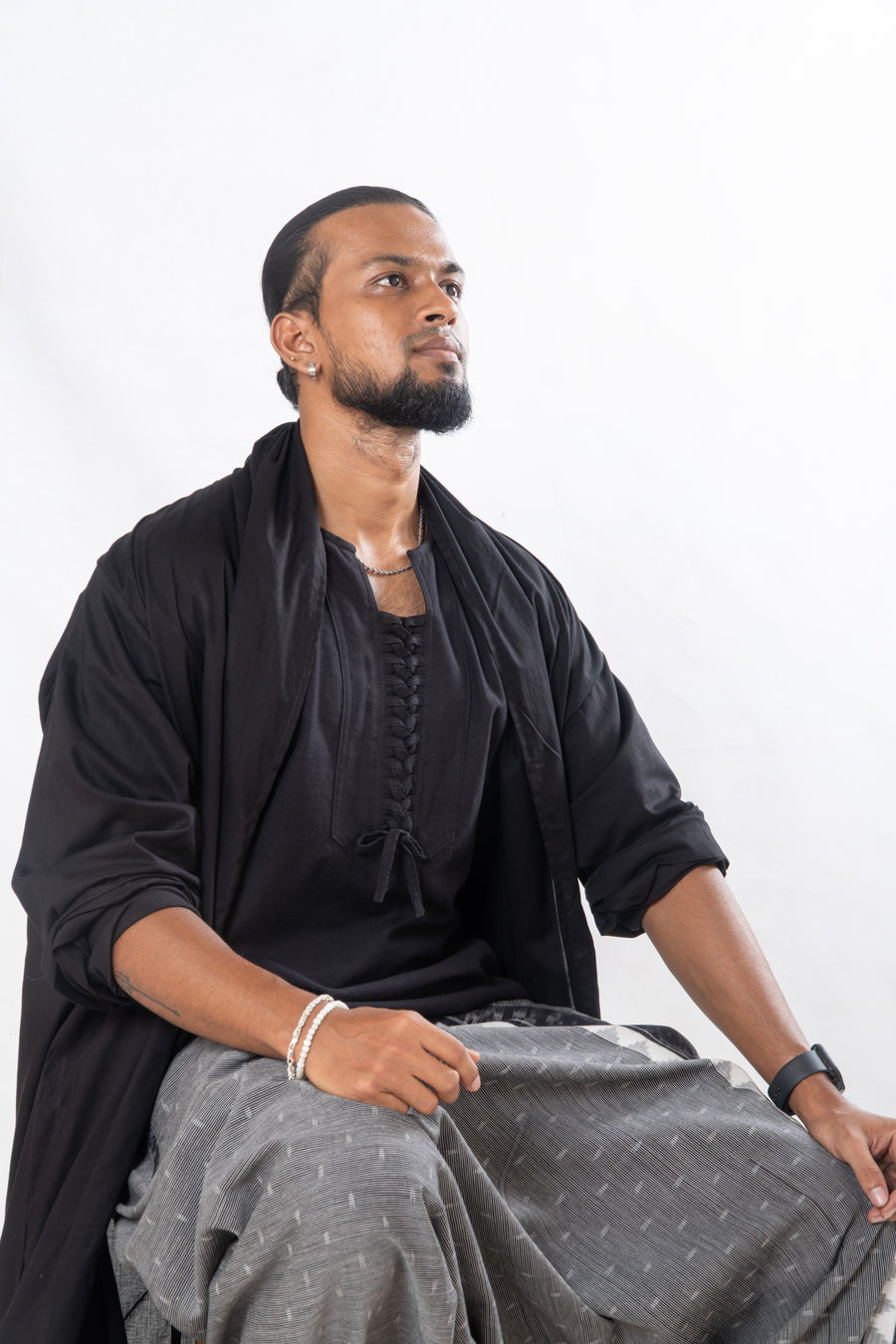 Menswear Set of 3- Black Grey Summer Organic Cotton Set
