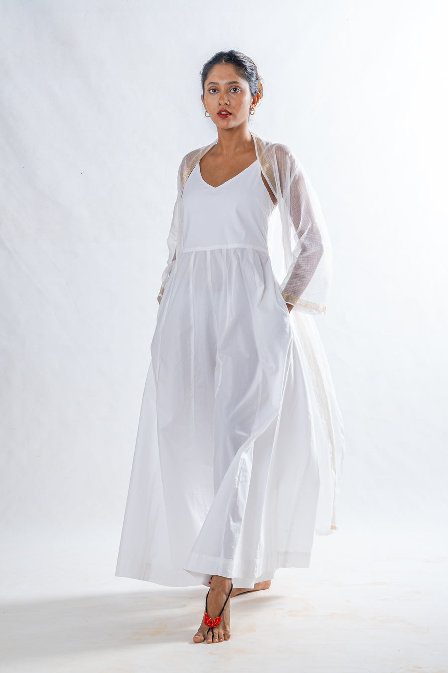 Ember - White Cotton Jumpsuit