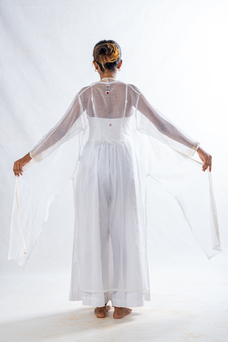 White Organic Cotton Wide Leg Jumpsuit