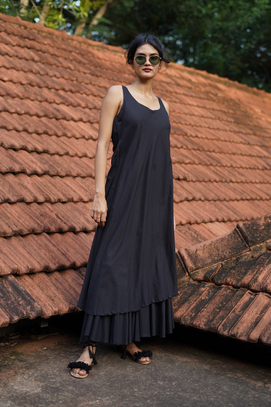 Black Long Organic Cotton Dress