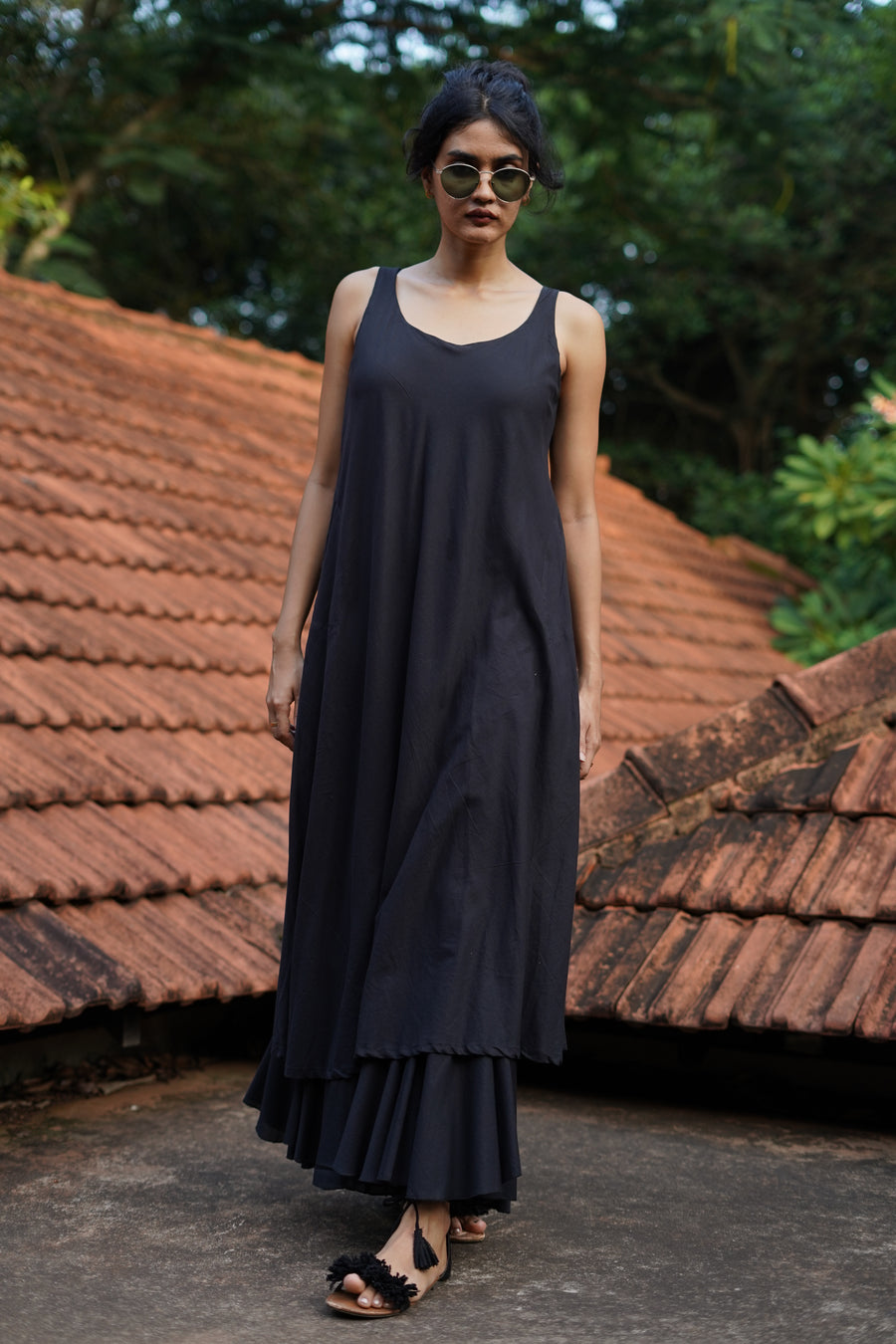 Black Long Organic Cotton Dress