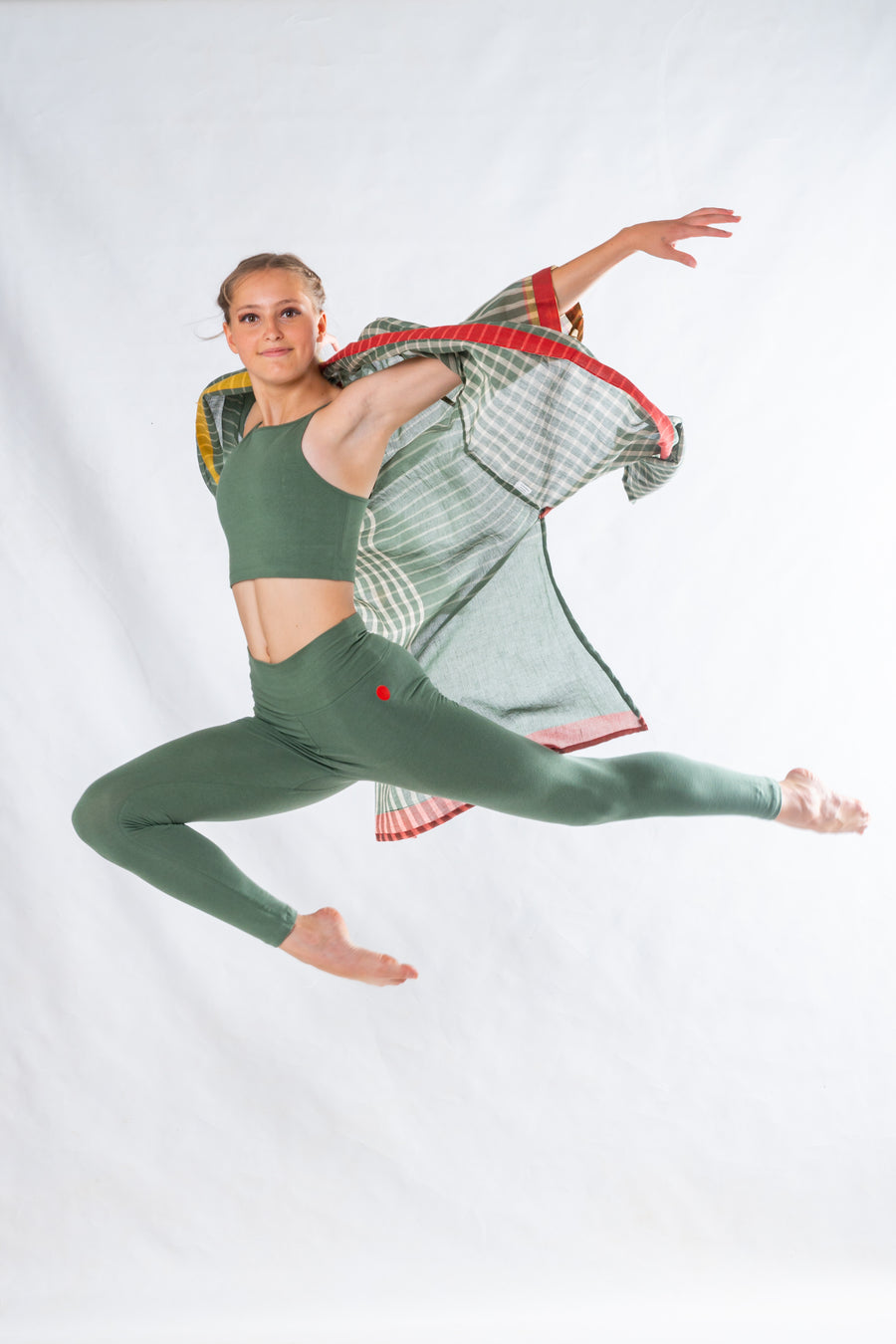 Green Organic Cotton Yoga Set – 3 Pieces