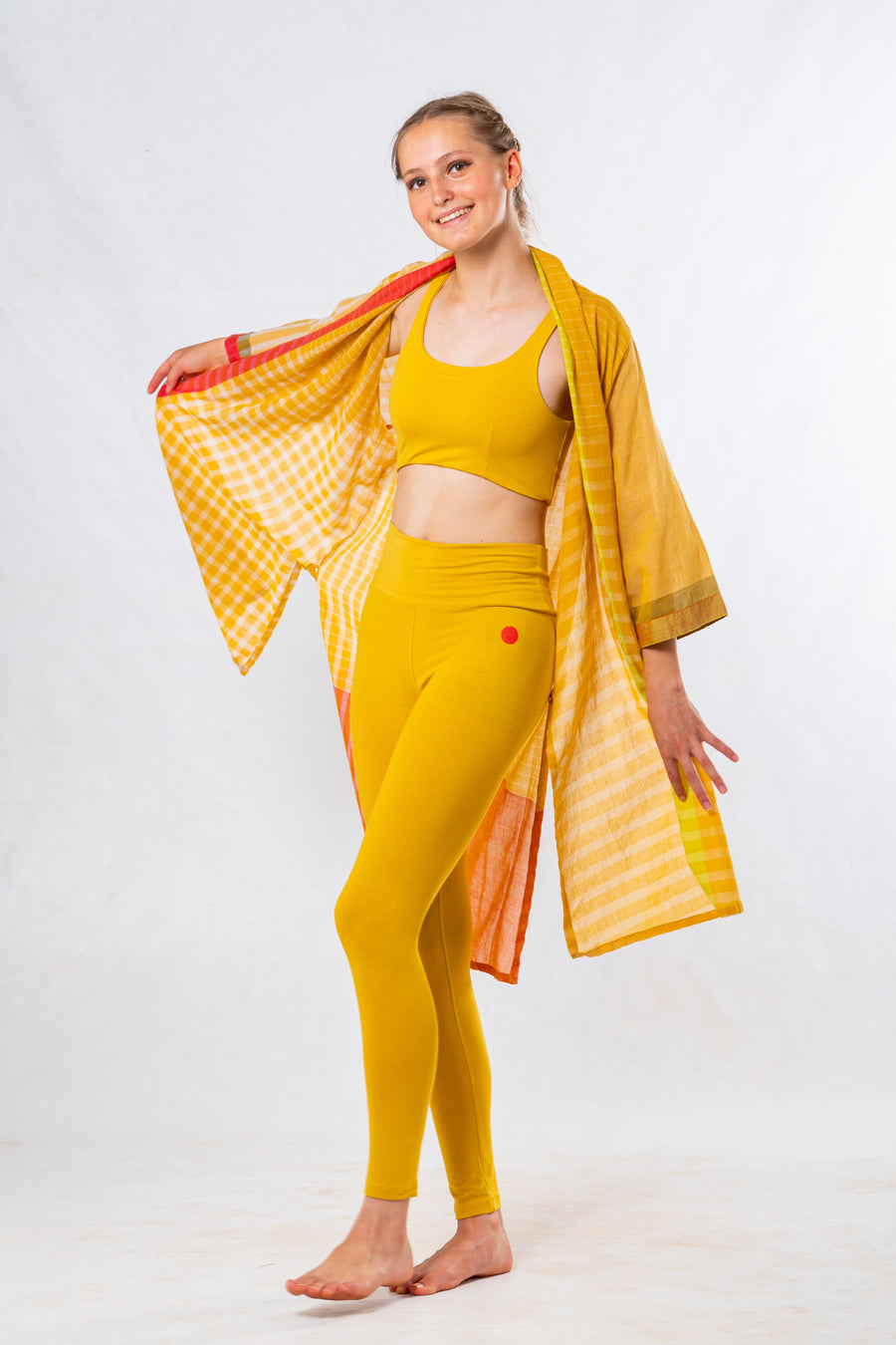 Mustard Organic Cotton Yoga Set – 3 Pieces