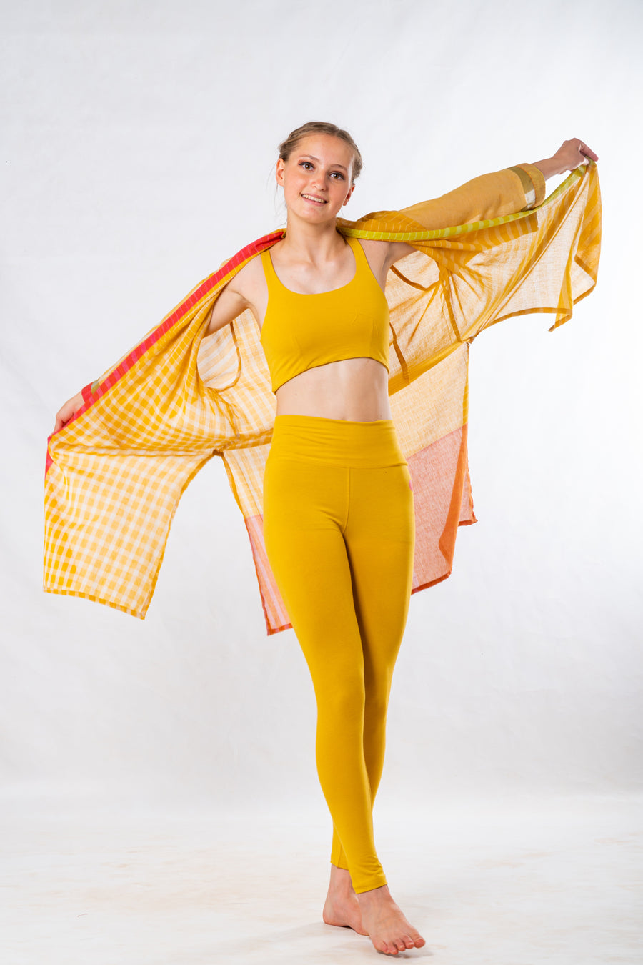 Mustard Organic Cotton Yoga Set – 3 Pieces