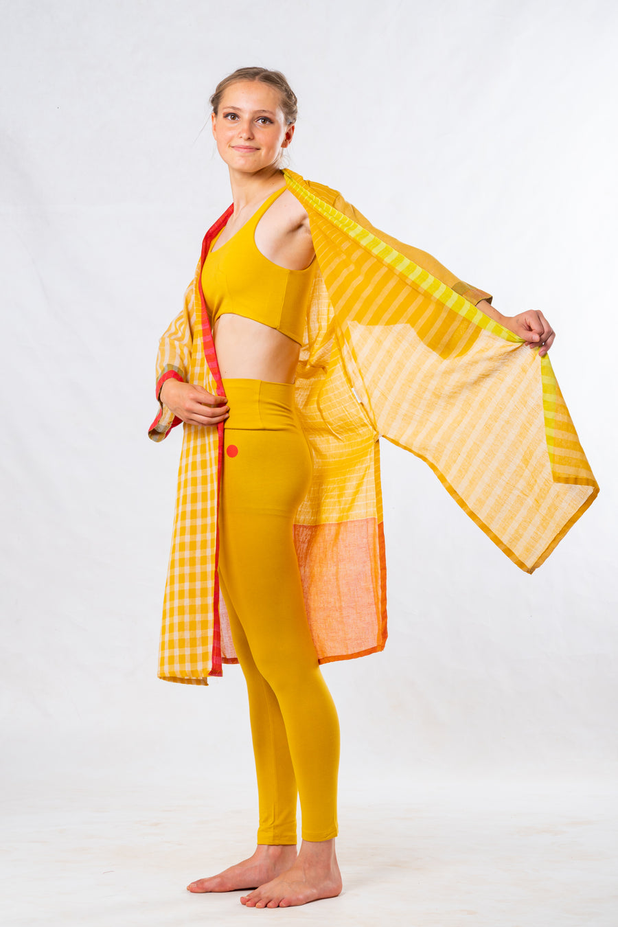 Mustard Organic Cotton Yoga Set – 3 Pieces