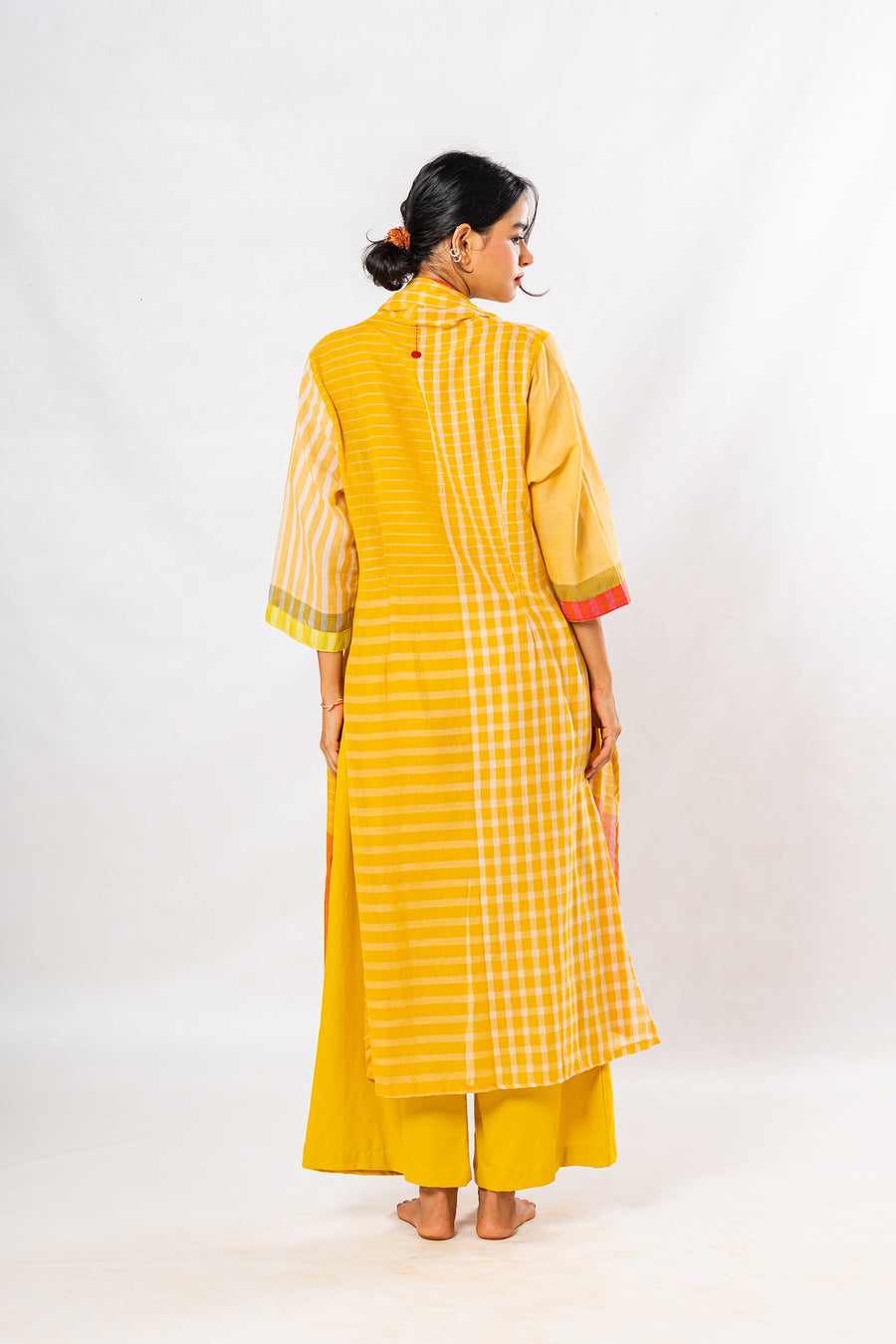 Set of 4- Moh Turmeric Cotton Pant Set