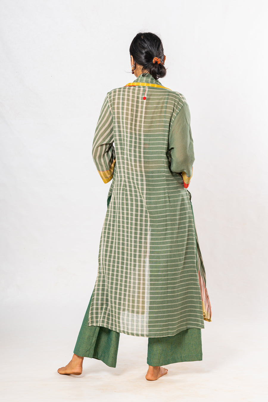 Set of 4- Moh Green Cotton Pant Set