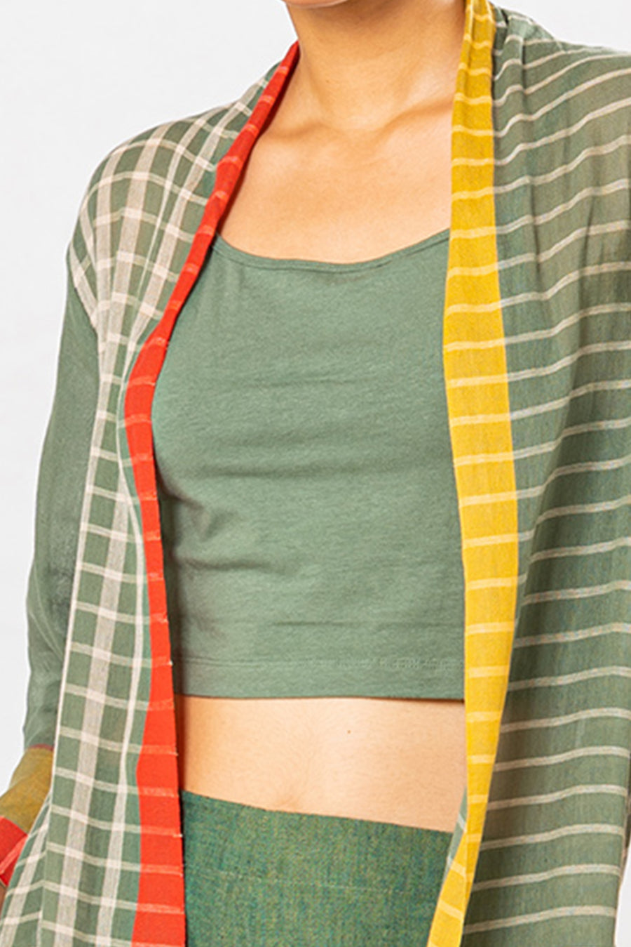 Set of 4- Moh Green Cotton Pant Set