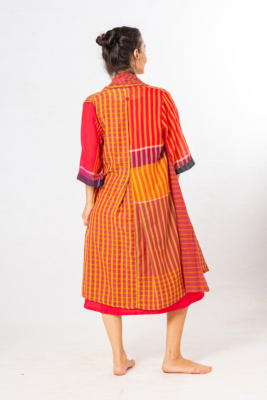 Set of 2- Dhup Pink Cotton Dress & Jacket Set