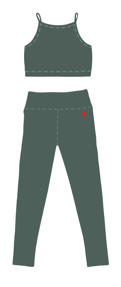 Green Organic Cotton Yoga Set