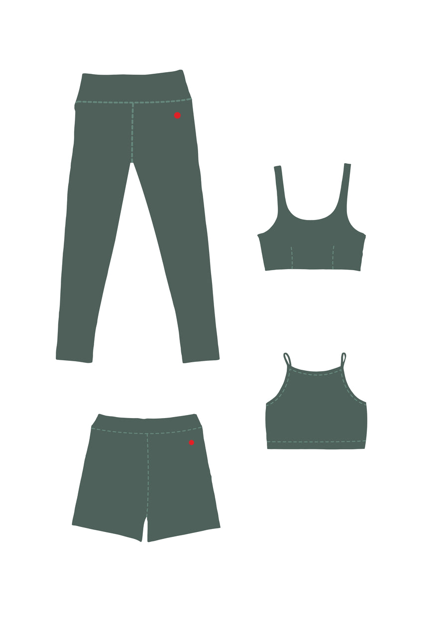 Yoga Line Basic Green - Set of 4 pcs