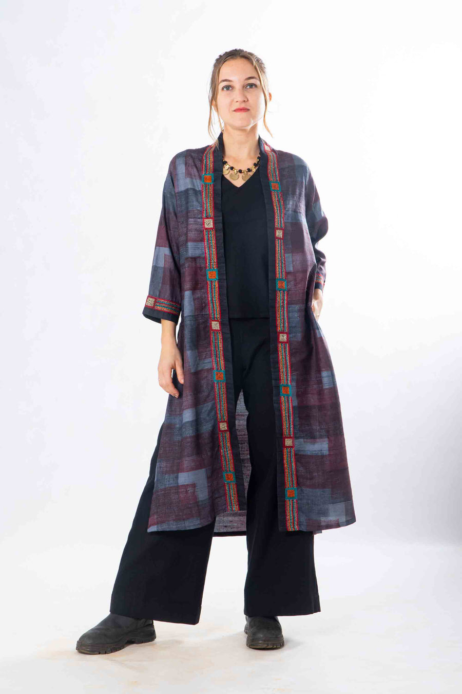 Kantha Silk Embroidred Jacket