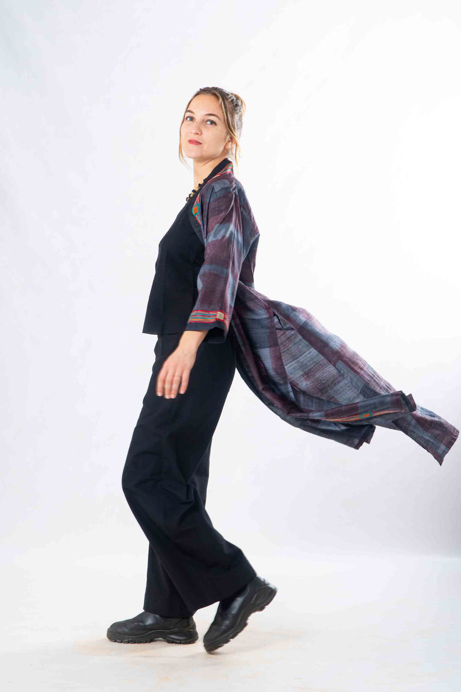 Kantha Silk Embroidred Jacket