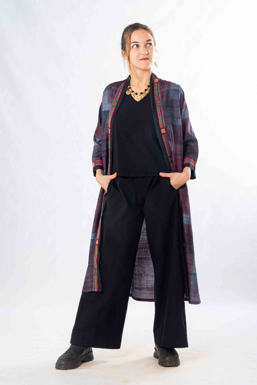 Kantha Silk Embroidred Jacket