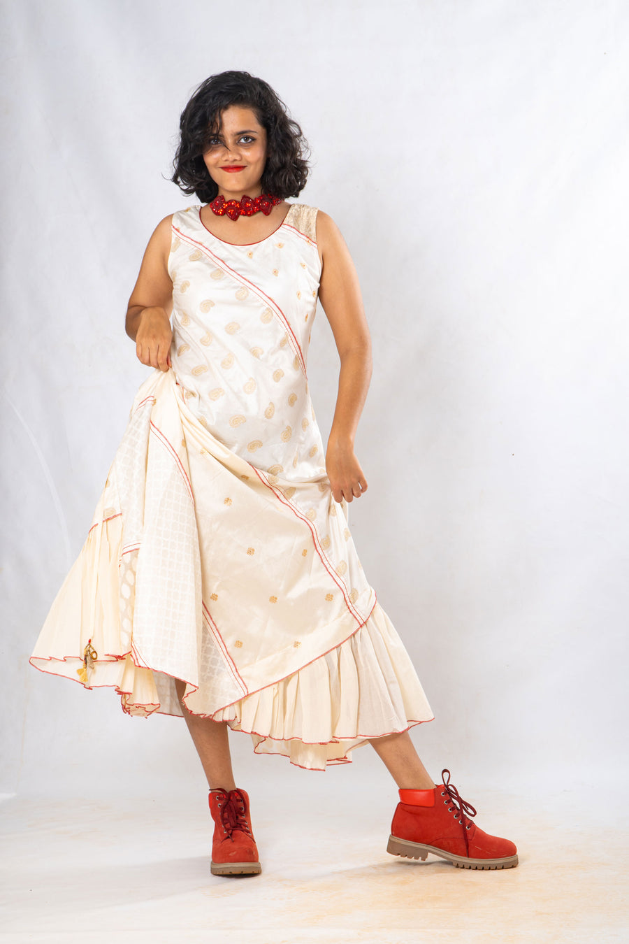 Upcycled Silk Dress - AARNAVI