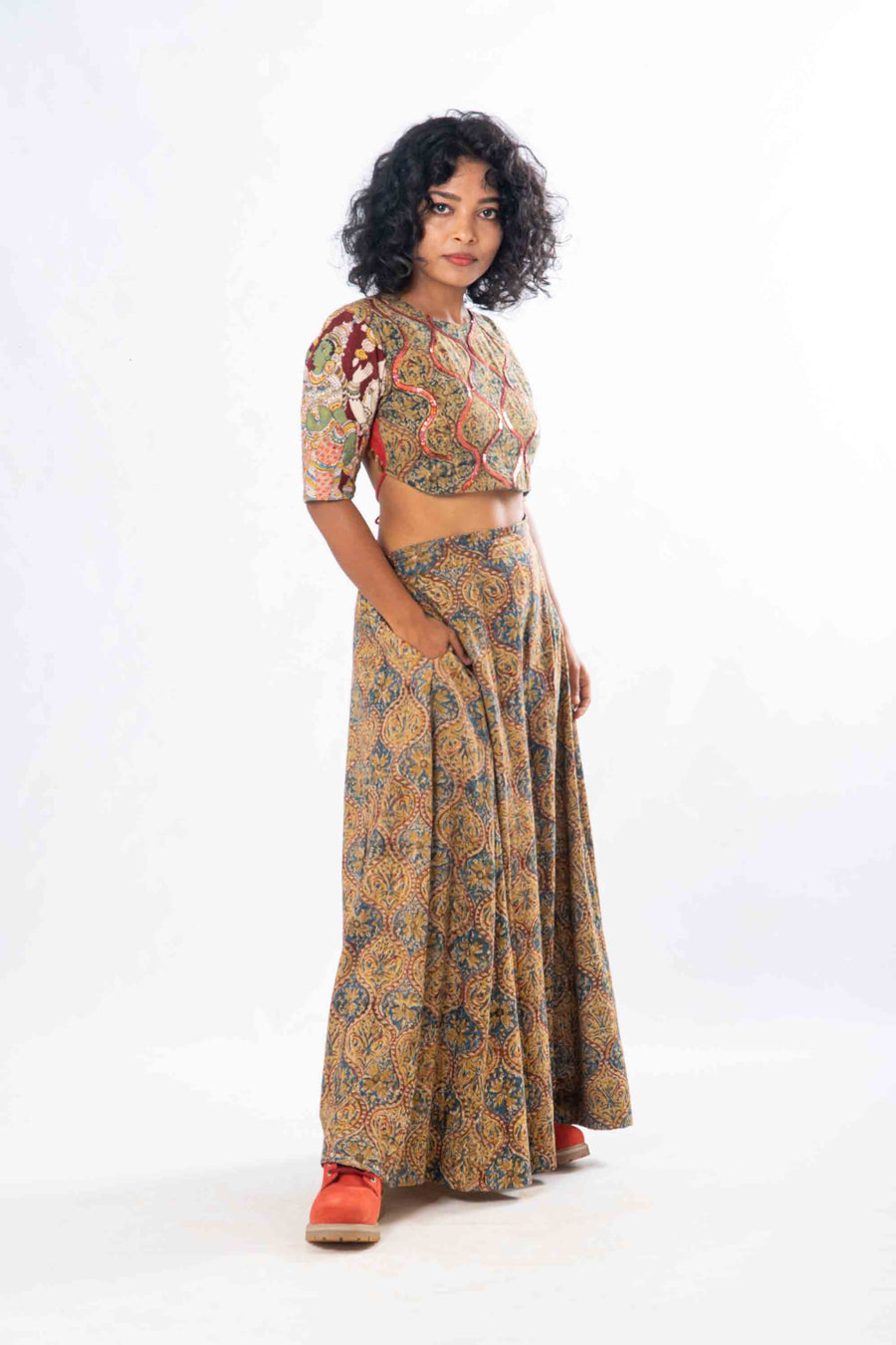 Set of 2- Illa Kalamkari Palazzo & Blouse