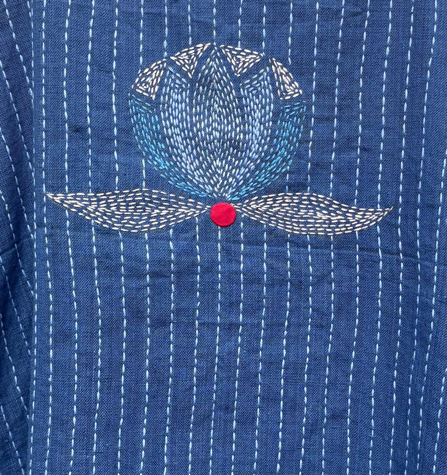 Lotus Embroidery Strappy Top