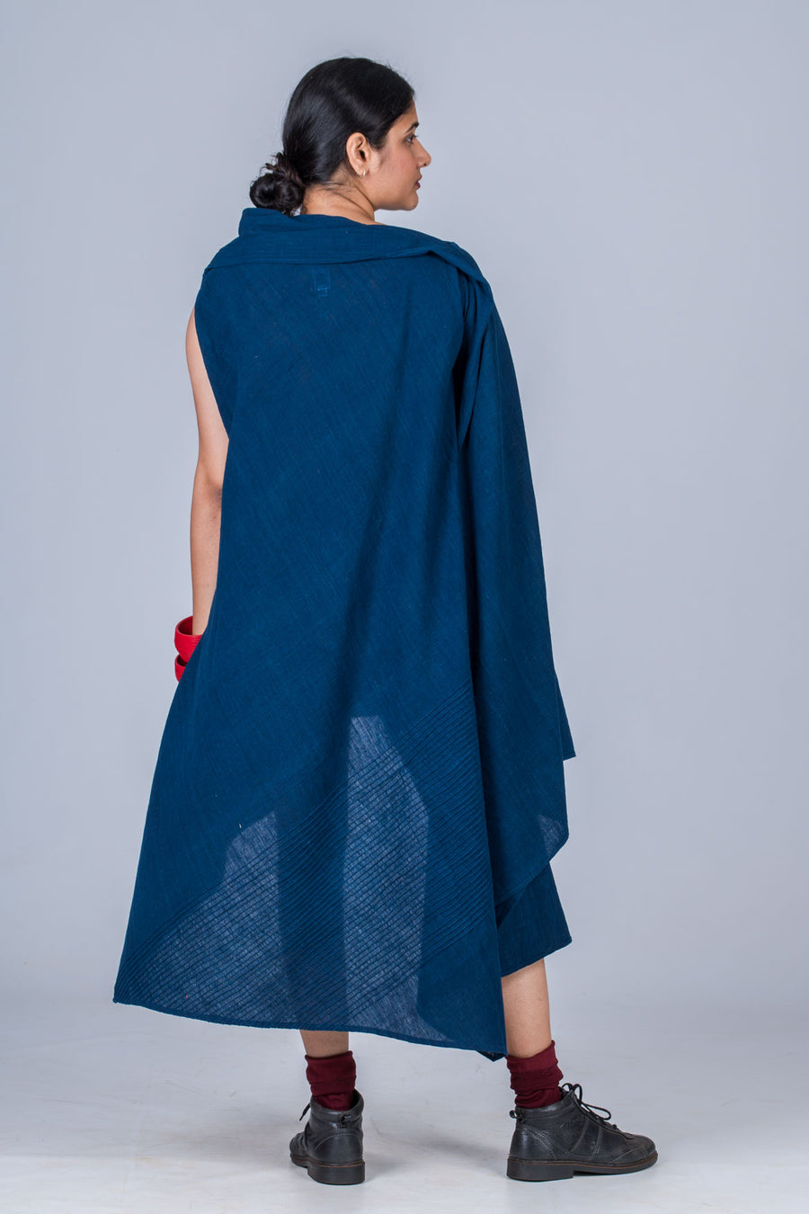 Natural Indigo Khadi Top - JHIRIN - Upasana Design Studio