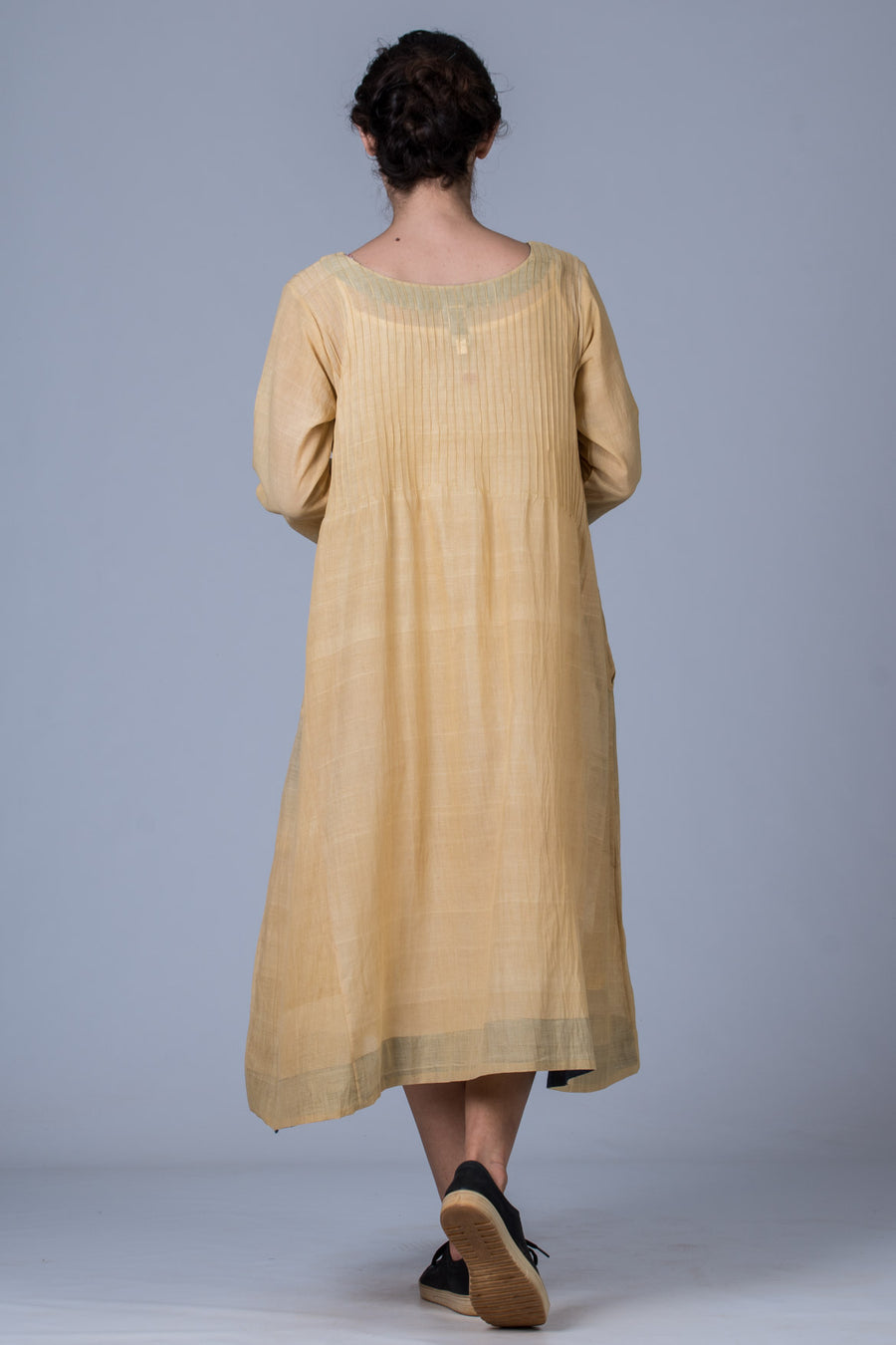 Neem dyed Organic cotton Dress - UDUPU - Upasana Design Studio