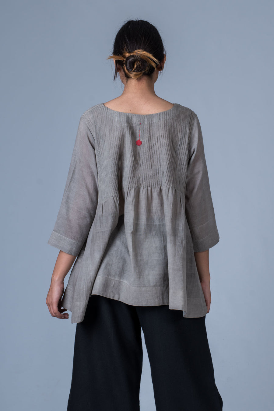 Tulsi dyed Organic Cotton Top - UMILEE - Upasana Design Studio