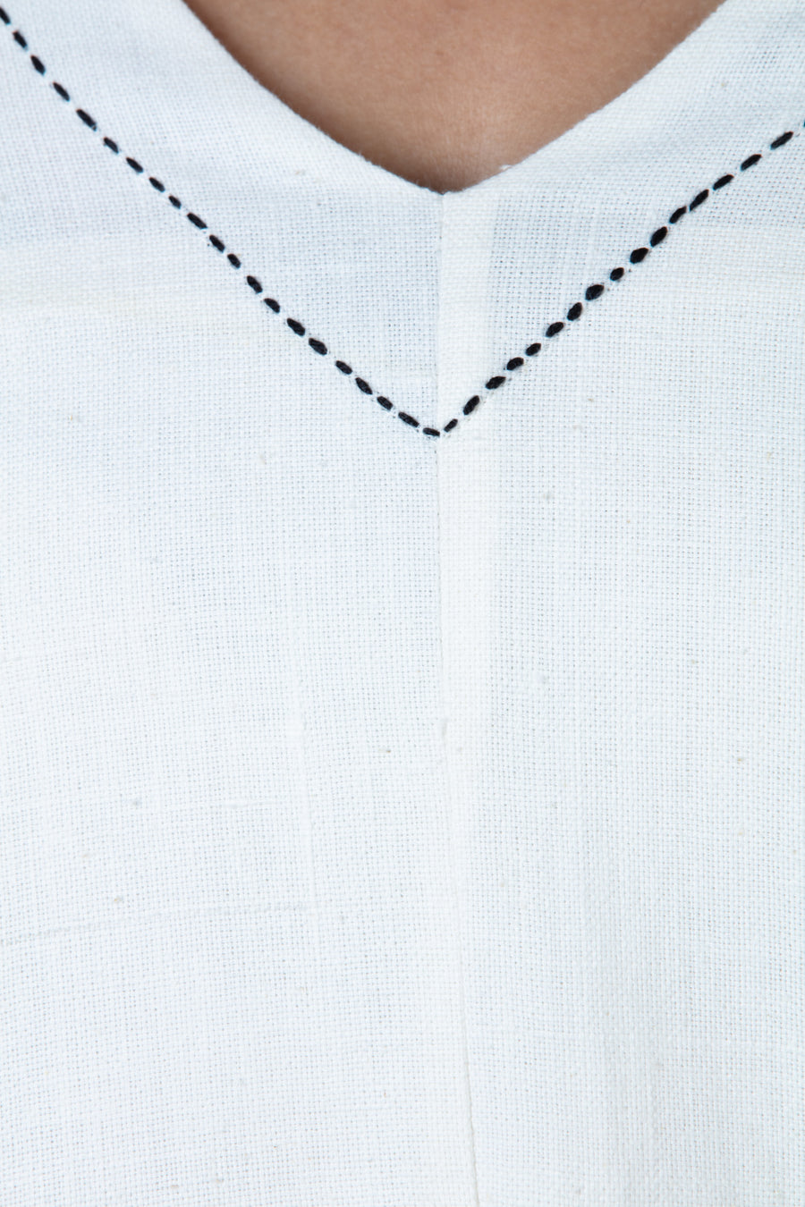 White Khadi Dress - INES - Upasana Design Studio