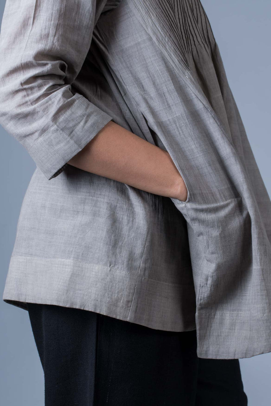 Tulsi dyed Organic Cotton Top - UMILEE - Upasana Design Studio