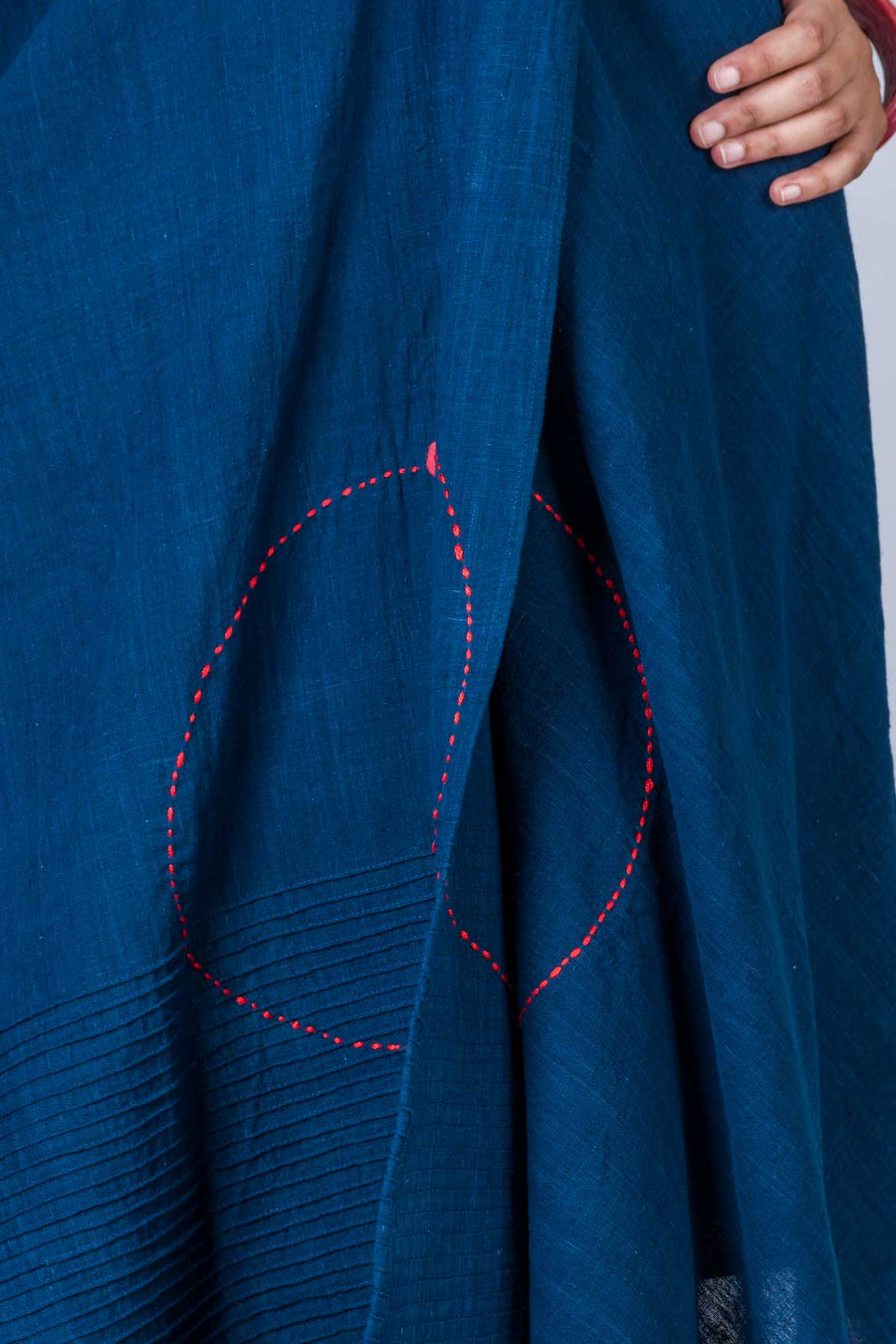 Natural Indigo Khadi Top - JHIRIN - Upasana Design Studio