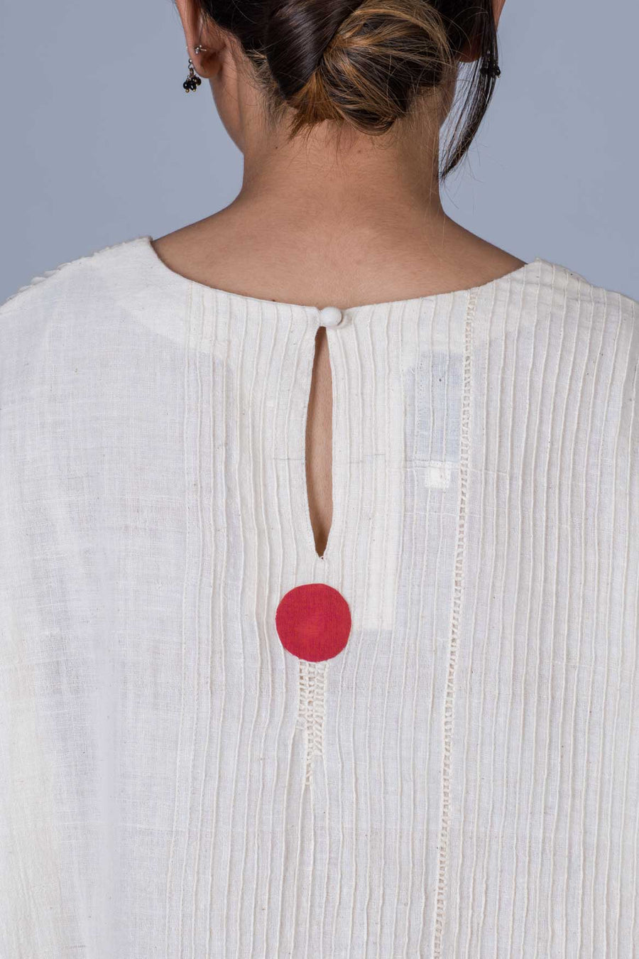 Off White Desi Cotton Dress - KARL - Upasana Design Studio