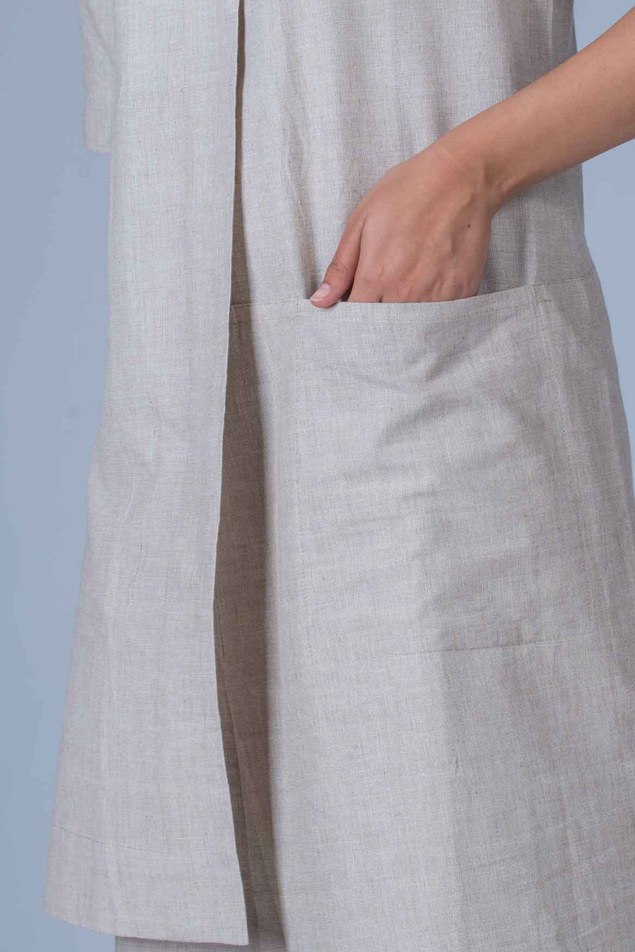 Grey Organic cotton Dress - SANGYA - Upasana Design Studio