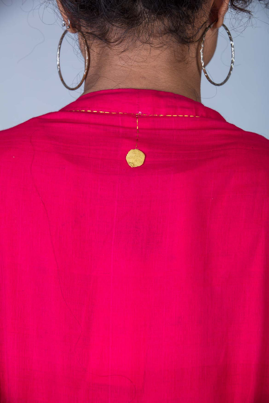 Set of 2- Pink Banarasi Silk Dress & Cotton Silk Jacket