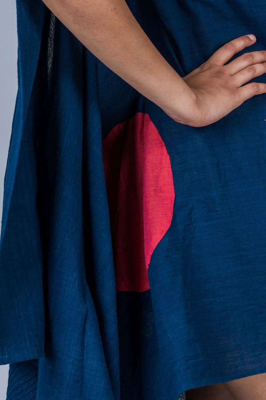 Natural Indigo Khadi Top - JHIRIN - Upasana Design Studio