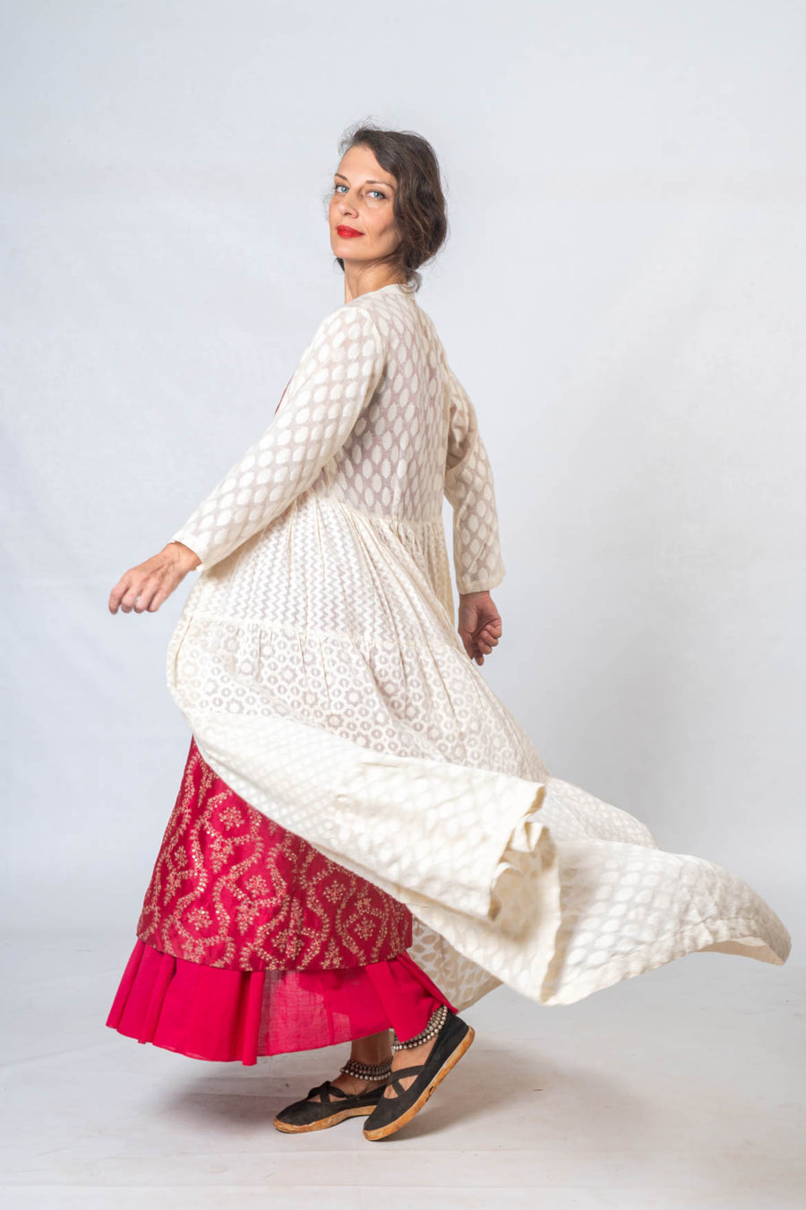 Cotton Cutwork Jacket -ELAM