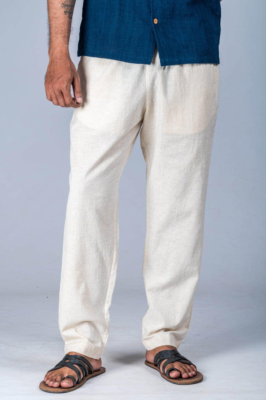 Off-White Desi Cotton Pant - JIVA