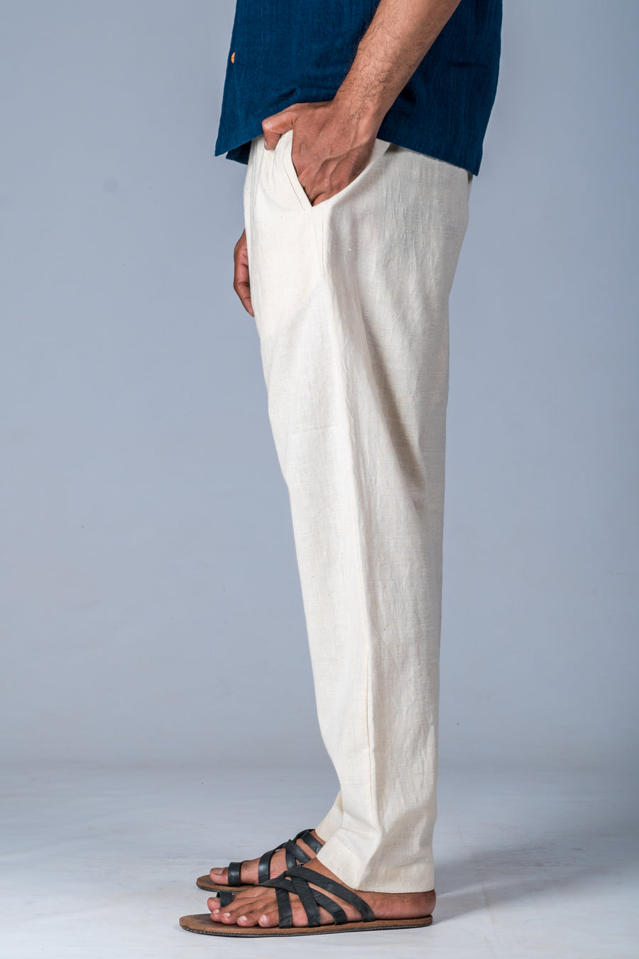 Off-White Desi Cotton Pant - JIVA