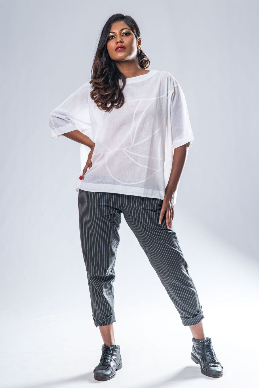 Wearable Art by Susan - Hand Spun and Hand Woven Khadi - White - TARO