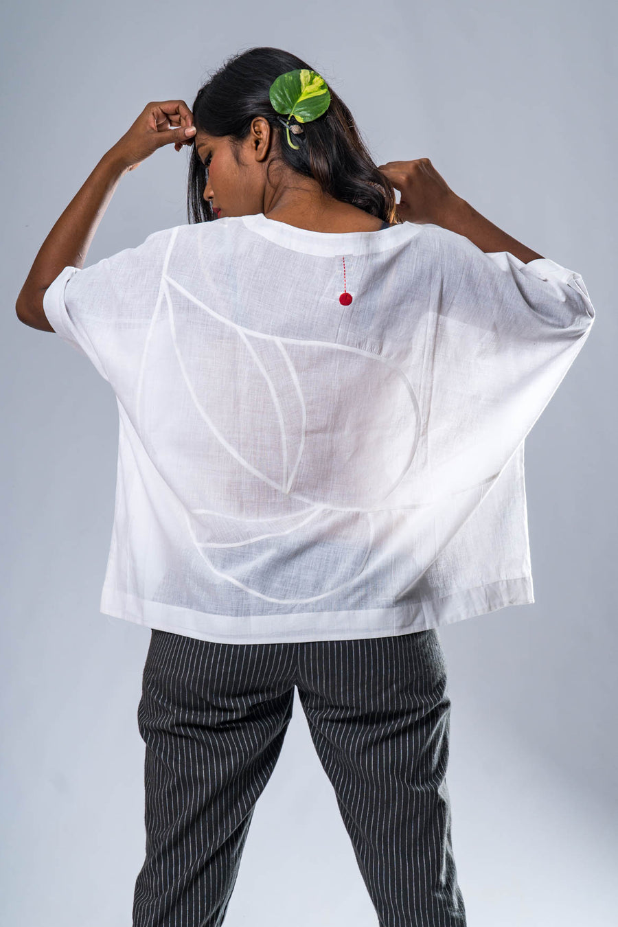 Wearable Art by Susan- Handwoven Silk and Linen - White - TARO