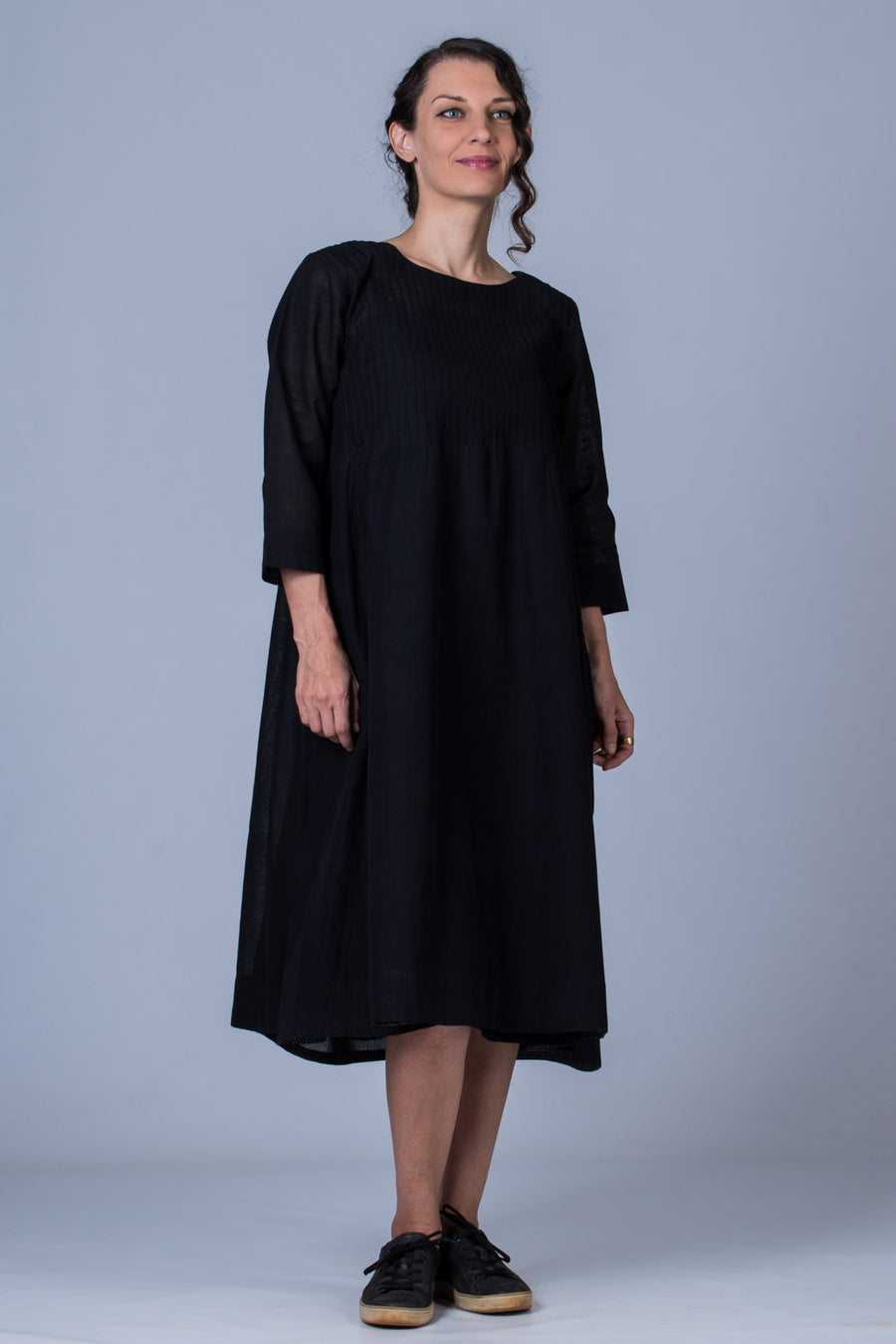 Black Mangalgiri Dress - UDUPU - Upasana Design Studio