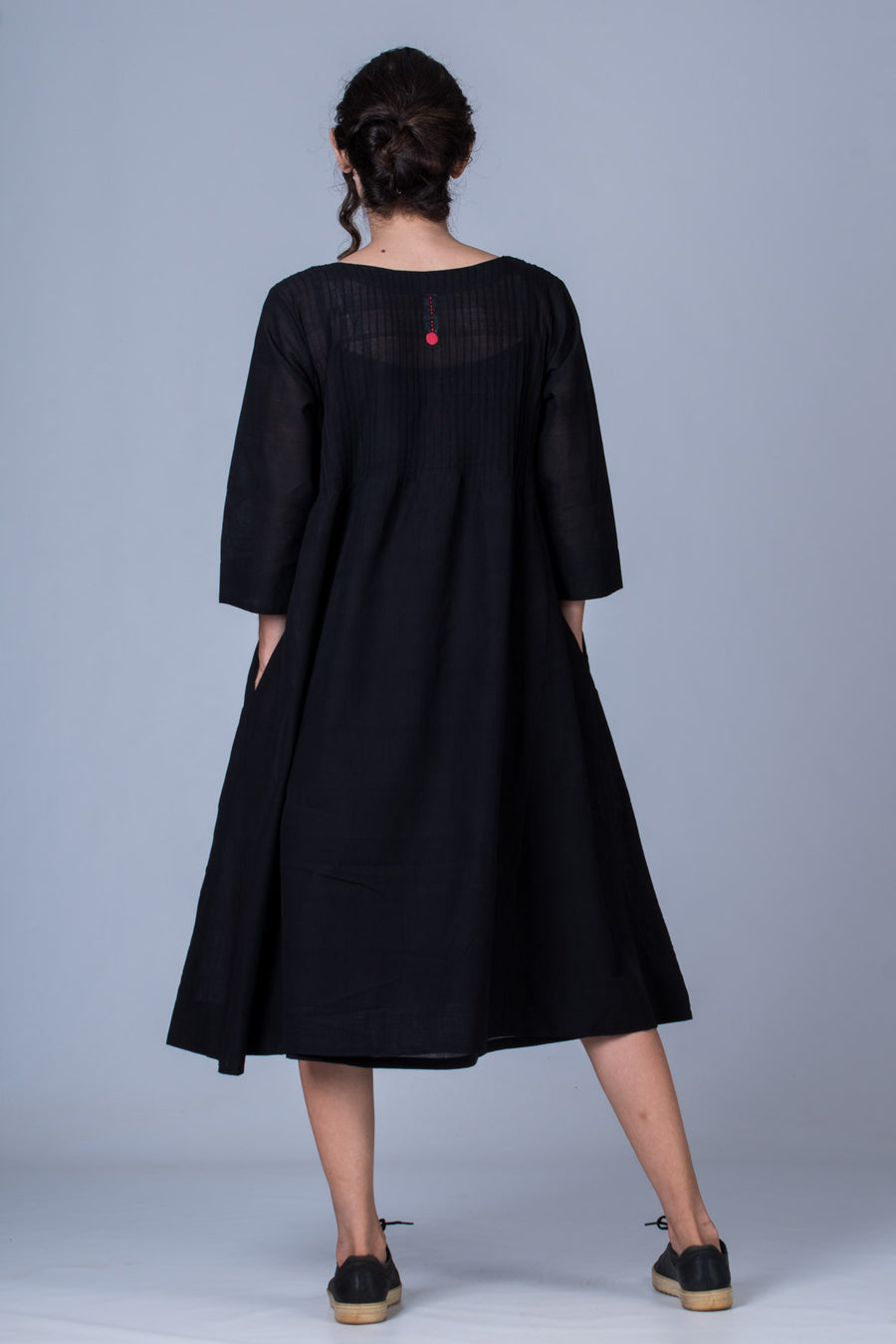 Black Mangalgiri Dress - UDUPU - Upasana Design Studio