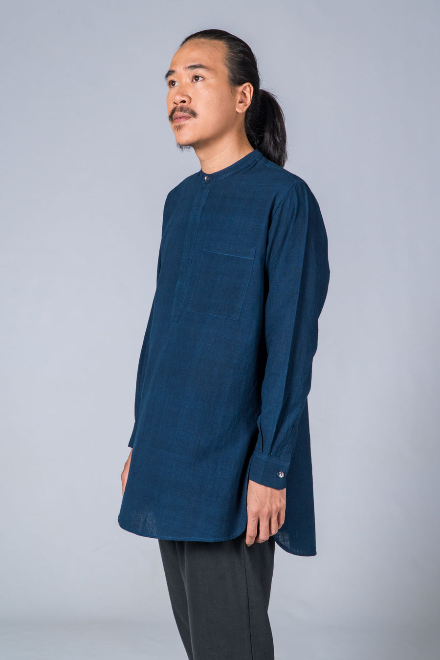 Natural Indigo Handwoven Kurta - ARISTA - Upasana Design Studio