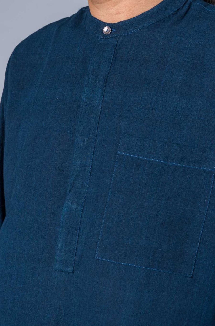 Natural Indigo Handwoven Kurta - ARISTA - Upasana Design Studio
