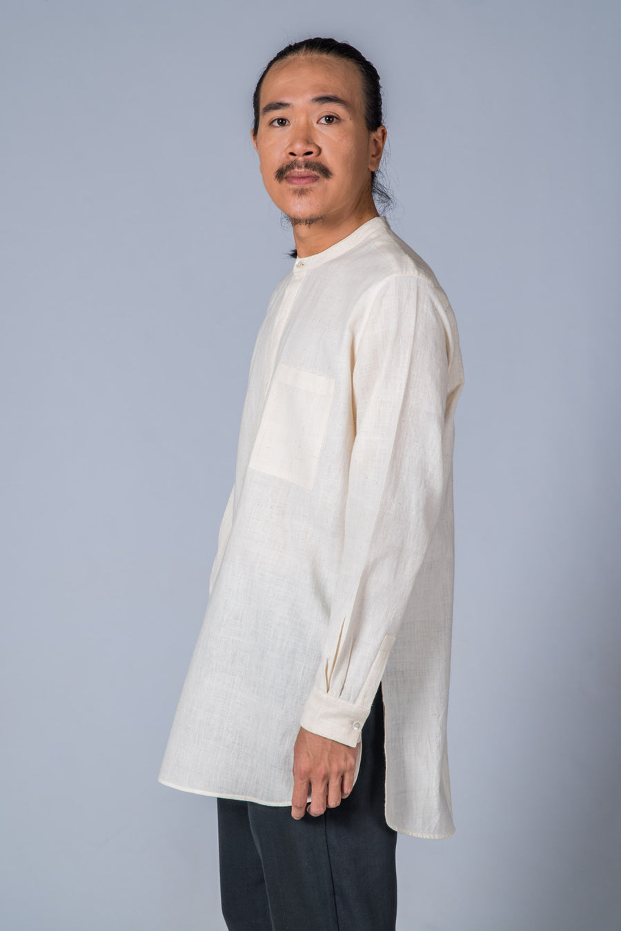 Off-White Handwoven Kurta - ARISTA - Upasana Design Studio