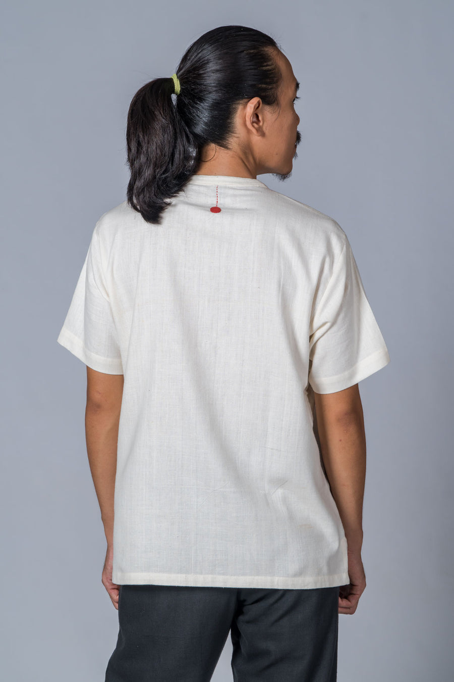 Off-White handwoven Shirt- MANAV - Upasana Design Studio
