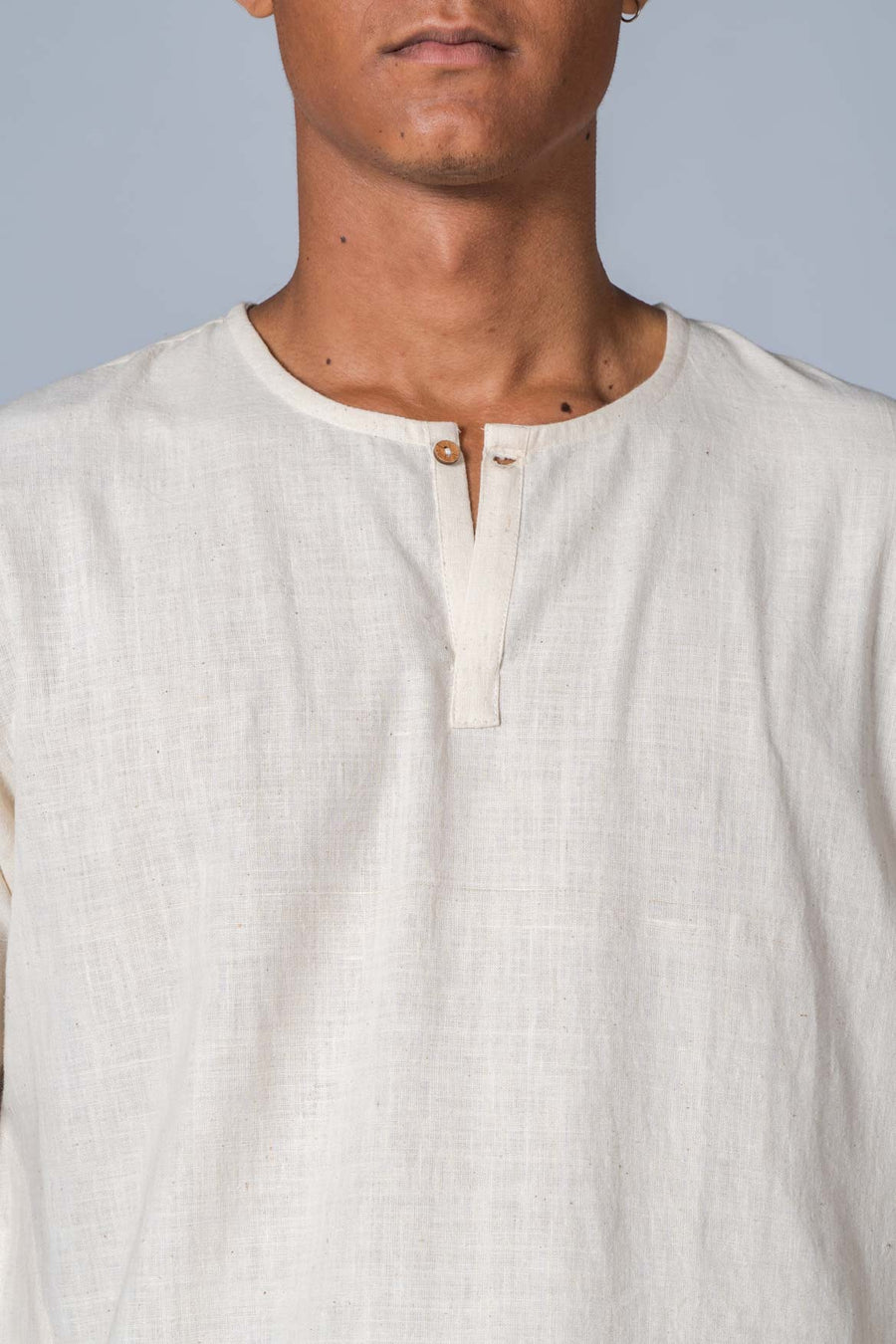 Off-white Handwoven Shirt - TYLER - Upasana Design Studio