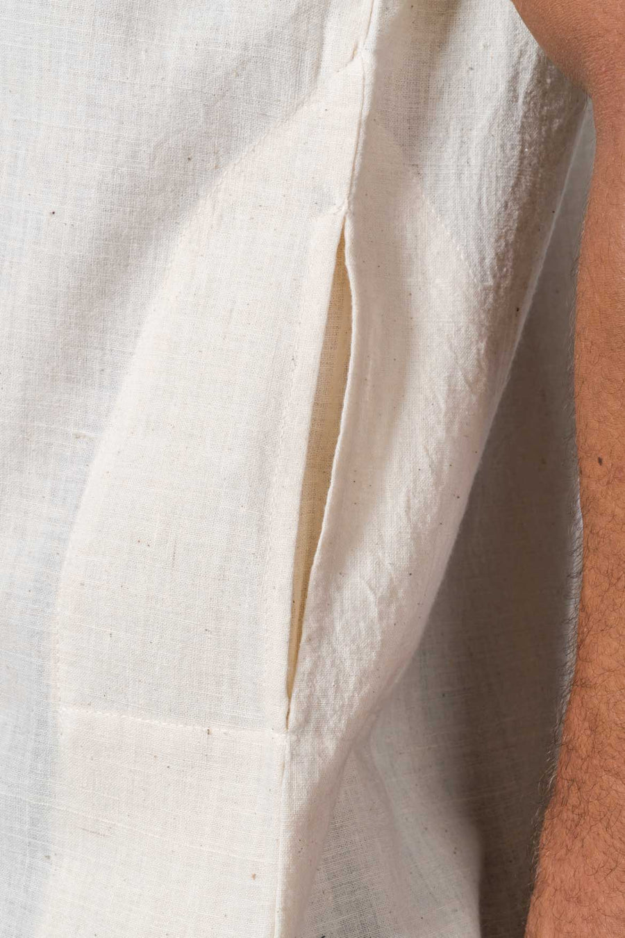 Off-white Handwoven Shirt - TYLER - Upasana Design Studio